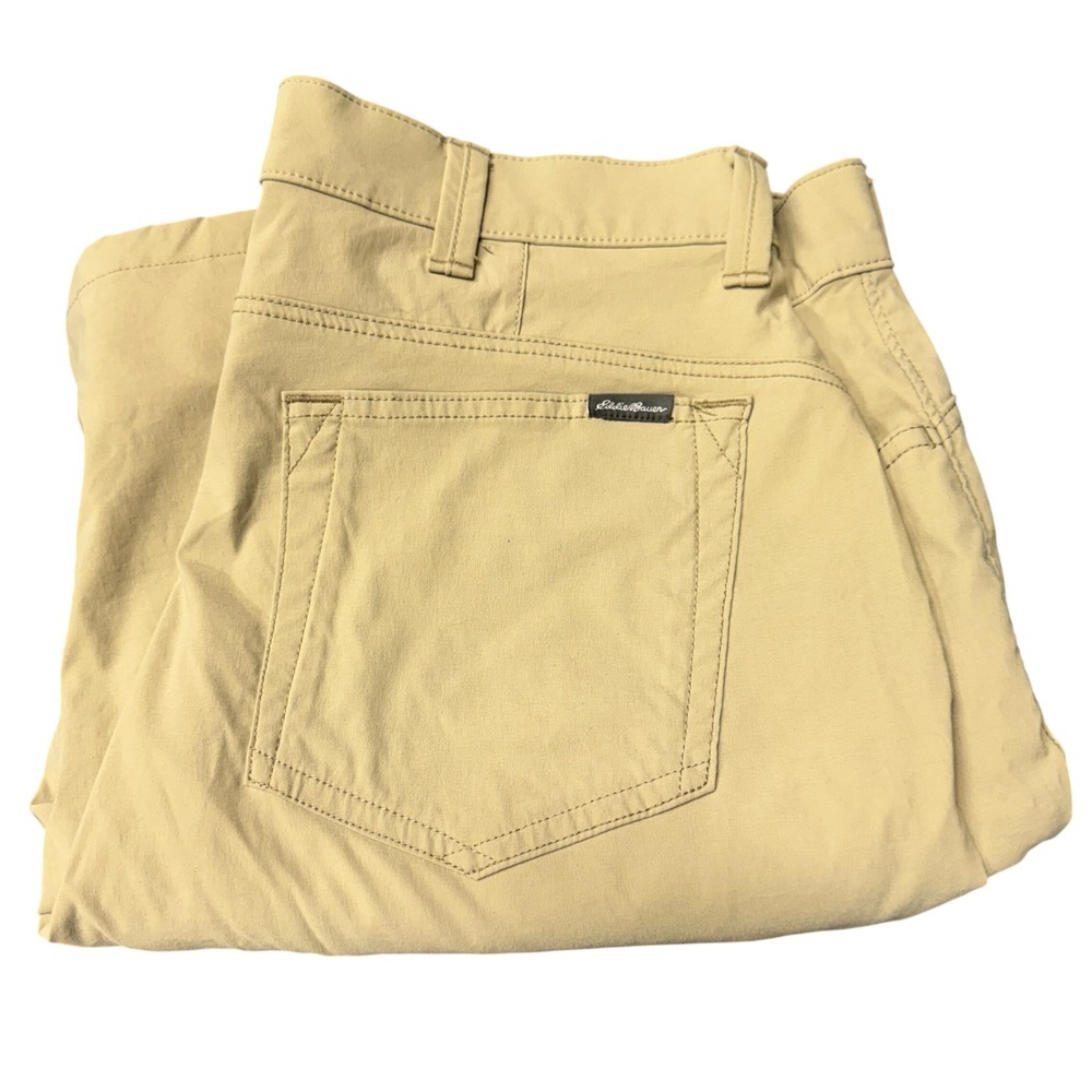 Eddie Bauer Travex Pants Mens 36x32 (36x31 ACTUAL) Tan Hiking Lightweight
